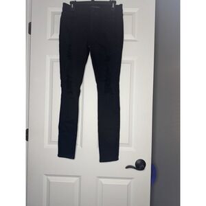 Express Legging Midrise Distressed Denim Jeans Black 6